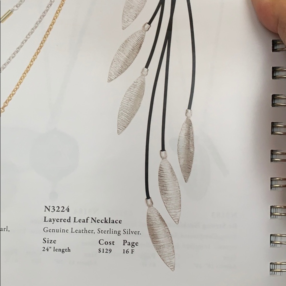 Silpada Layered Leaf necklace. Retired.